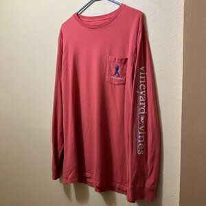 Vineyard Vines Men's Wind Up Shot Pocket Long Sleeve Logo T-Shirt Size Large
